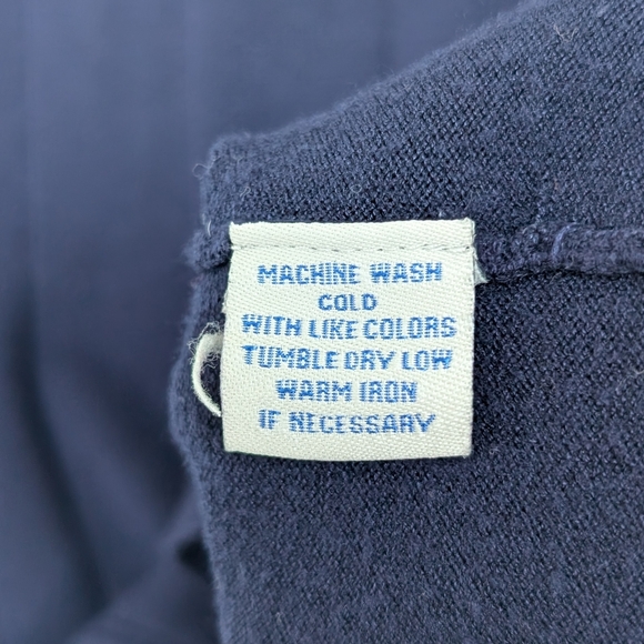 Oleg Cassini Silk Blend Navy Pullover Sweater  Collar Sz M - Picture 8 of 15